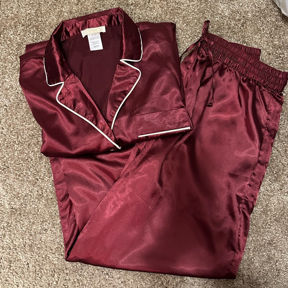 L*Space Burgundy Pajama Set